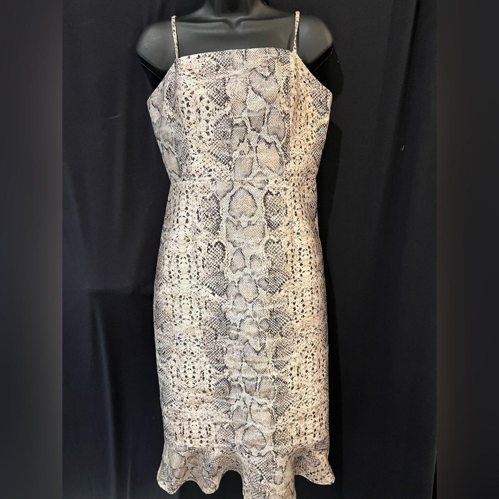 Hutch Tan and Cream Halter Sheath Anthropologie Dress